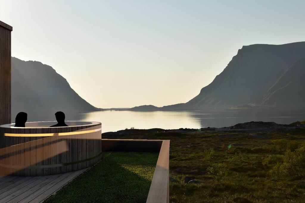 Hoda Cabin - Luxury Lodge With Jacuzzi And Sauna Lyngværet Exteriér fotografie